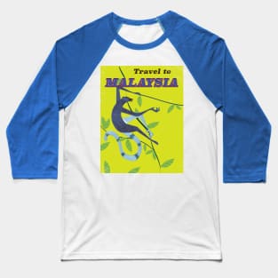 Malaysia vintage travel poster. Baseball T-Shirt